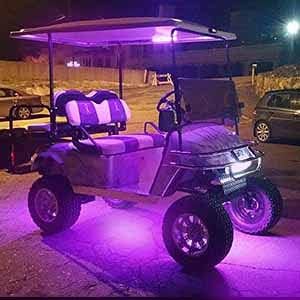 2Pcs 11.8in 18Leds Motorcycle LED Light Strips-RGB Multi-Color Accent Glow Neon Ground Effect Light Bars for Motorcycle led Light Kit,ATV Golf cart LED Underglow Lights