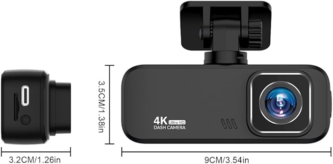 Dash Cam 4K Front, Ultra HD Dash Camera for Cars, 1.97''IPS Screen Mini Car Camera with APP Control, Built-in Wi-Fi & G-Sensor, 24H Parking Mode, Night Vision, WDR, Loop Recording, Support 256GB Max