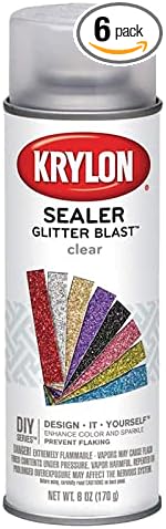 6-Pack of 6 oz Krylon K03800000 Clear Sealer Glitter Blast Spray Coating
