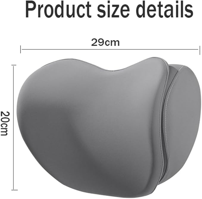 Car Headrest Lumbar Support Cushion for VW Golf VIII VI V IV III II I Mk 8 7 6 5 4 3 R GTE/GTI/GTD/Clubsport 45, Memory Foam Relieve Fatigue Breathable Car Seat Neck Pillow,Grey-Headrest