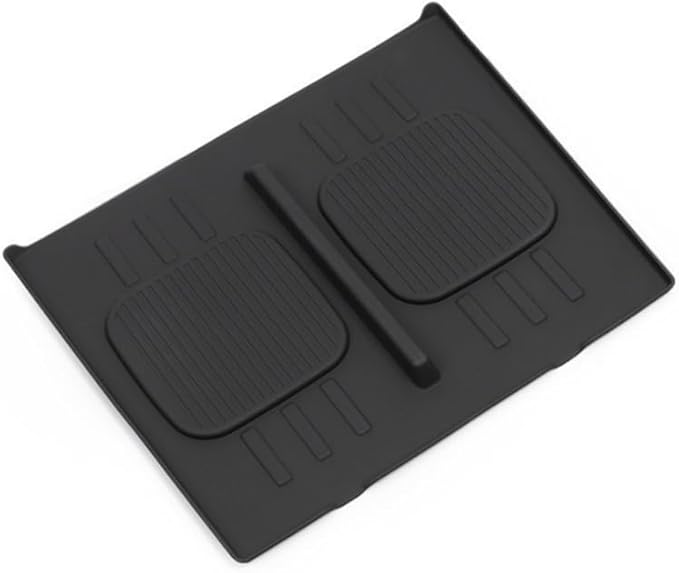 for Hyundai Santa Fe 2024-2026 Wireless Charging Mat Phone Anti-Slip Protector Silicone Pad Not Fit Tucson Interior Protective Pad (Black)