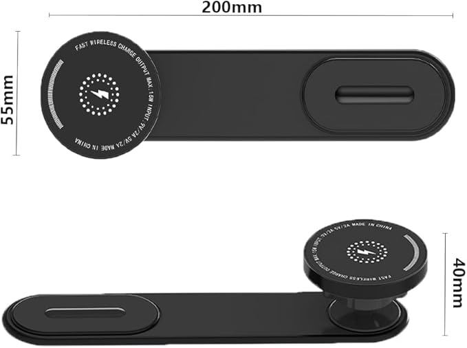 MagSafe Car Mount Charger, 15W Fast Magnetic Wireless Car Charger, Magnetic Phone Holder with 360° Adjustable Mount and Memory Alloy Bendable Arm for iPhone 17/16/15/14/13/12 Series