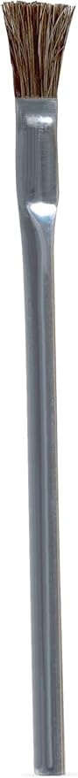 MG Chemicals 855 Technical Cleaning Brush for Electronics, 6" Tin Handle, Horse Hair Bristles, 1/4" Length x 3/8" Width (Bag of 5 Brushes) (855-5)