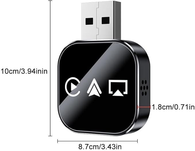 2026 Upgrade 3 in 1 Screen Mirroring for iOS Android Phone,Wired to Wireless Screen Mirroring Carplay Adapter for Car,Mirror Link Auto Adapter with 2.4/5Ghz WiFi & Bluetooth 5.0