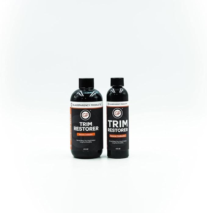 GlassParency Trim Restorer (4 oz.) Restore & Protect Dull and Faded Exterior Plastic, Rubber, and Vinyl Trim Back to Black
