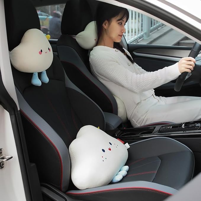 Cloud Shaped Car Headrest Pillow Neck Rest Driver Seat Cushion 1 PCS- Neck Pillow