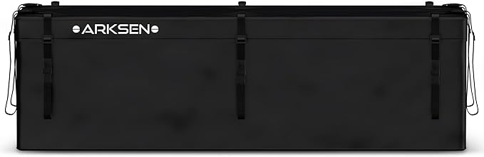 ARKSEN 14 Cubic Hitch Cargo Carrier Bag 500D PVC Waterproof Car Tray Luggage Bag (62.2"x 21.26"x 18.11") with Zipper, 6 Buckles, 10 Straps, Anti-Slip Mat, 6 Door Hooks All Vehicles with/Without Rack
