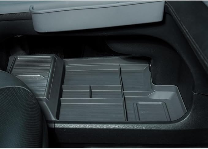 Lower Center Console Organizer for 2021-2026 Toyota Sienna, Soft Silicone Car Interior Storage Organizer with Multiple Compartments
