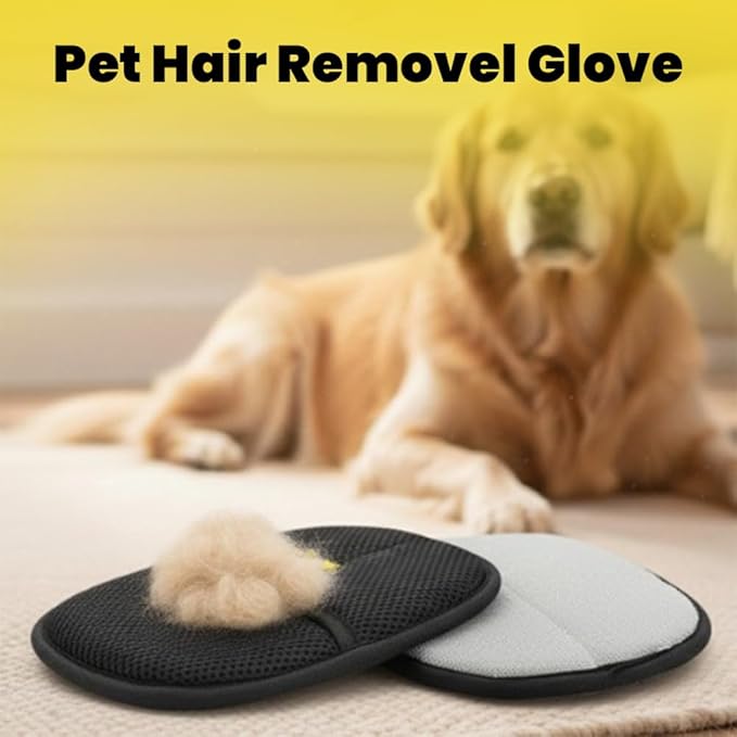 Pet Hair Removal Glove for Dogs and Cats, Reusable Grooming and Cleaning Tool for Laundry, Couch, Carpet and Furniture, Effective Dog and Cat Fur Remover for Home Supplies