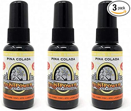 BluntPower (Pinacoloda, 3 Pack) Concentrated Air Freshener - Premium Oil Based Air Freshener Spray For Home and Car - Long-Lasting Bathroom Spray, Car Freshener, & Odor Eliminator Spray