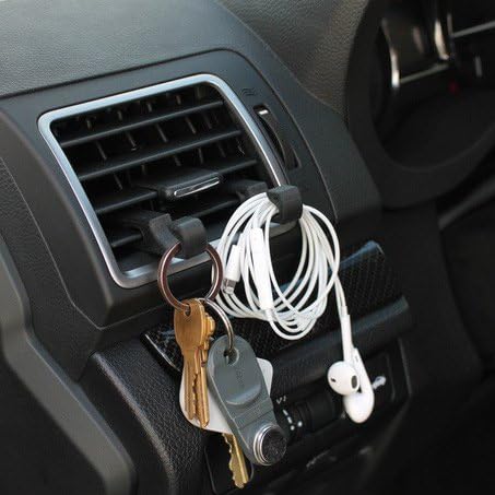 Direct Silicone Auto Car Steering Wheel Cover 13"-15" / 33-38cm, with 4 pcs Air Vent Hook - Gray