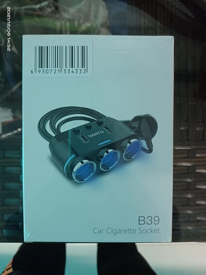 Car Cigarette Lighter Splitter, 3 Socket Dual USB Cigarette Lighter Adapter Multi-Functions 120W 3.1A DC 12V/24V for iPhone iPad Samsung GPS Dashcam