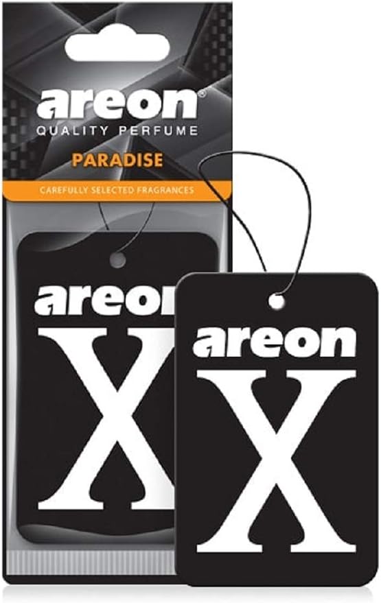 AREON X XV18A Hanging Best Car Air Freshener Paradise Scent, Paper Hanging Ornaments, Long Lasting Scent for Car or Home 12 Pack