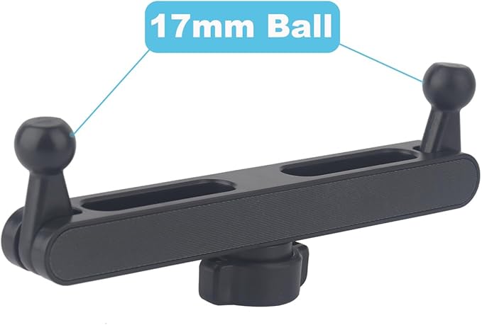 Dual Magnetic Phone Holder for Car & Tripod – 1/4"-20 Screw & 17mm Ball Socket Compatible | 2-in-1 Adjustable Mount for MagSafe & All Phones (Includes 2 Metal Rings)