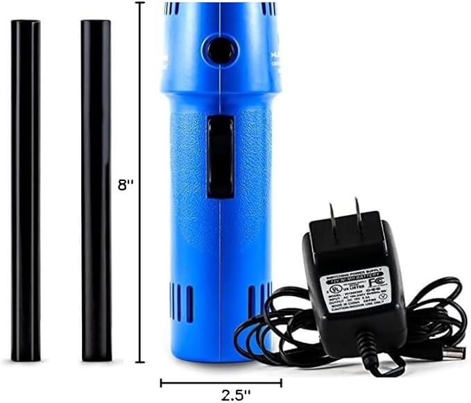 O2 Hurricane Compressed Air Duster – Powerful 200 MPH Cordless Compressed Air Cleaner, Rechargeable Mini Dust Fan Electric Blower for Computer, Keyboard, Electronics, Car Detailing Cleaning