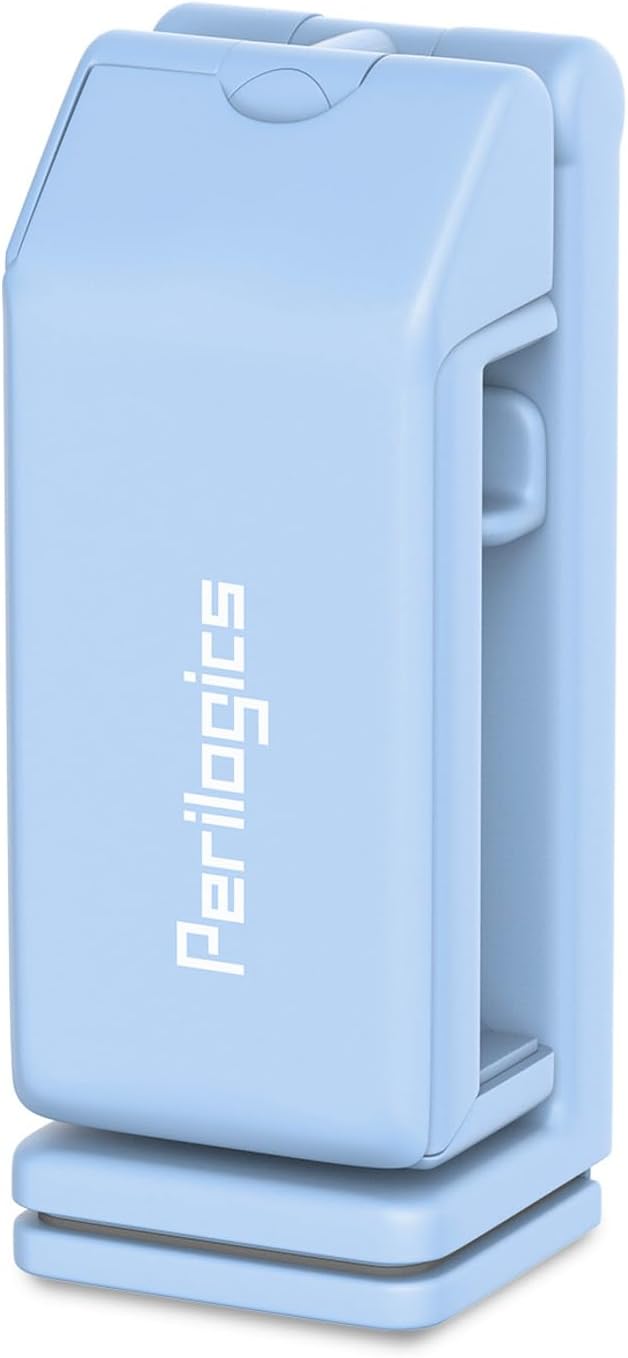 Perilogics Airplane Phone Holder Mount Universal in Flight Hands Free Viewing with Multi-Directional Dual 360 Degree Rotation (Blue)