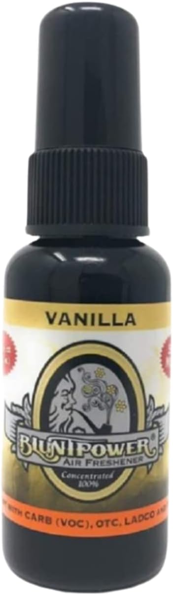 Blunt Power Air Freshener Spray, Oil Based Concentrated Air Freshener and Oil Diffuser, Air Freshener Spray for Car, Room, Bathroom, Odor Eliminator and Room Deodorizer (Vanilla)