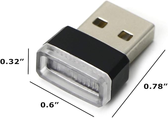 iJDMTOY Amber Yellow USB Plug-in Miniature/Nano LED Car Interior Ambient Accent Lighting Kit