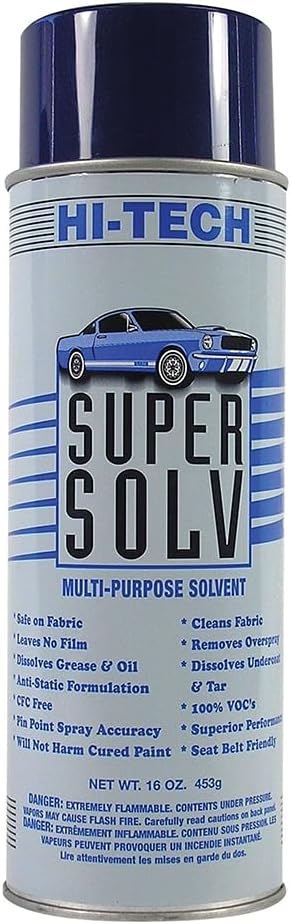 Super Solv Adhesive Remover Spray β 16oz Multi-Purpose Solvent Cleaner Aerosol β Professional Grade Carpet Spot Cleaner, Upholstery Stain Remover & Car Interior Cleaner - Pack of 3