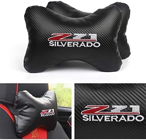 Car 2Pcs Leather Sport Car Seat for Silverado Z71 Off Road Pillow for Travel Neck Support