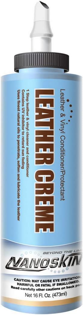 Nanoskin LEATHER CREME Leather Conditioner 16 Oz. – Protect & Restore Leather Apparel, Furniture, Auto Interiors, Shoes, Bags and Accessories | For Natural, Synthetic, Pleather, Faux Leather & More