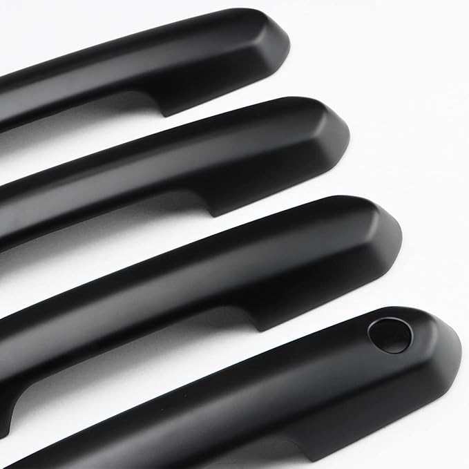 Exterior Door Handle Covers Compatible for 2019-2022 2023 2024 2025 Toyota Rav4 Accessories for Highlander 2024 2023 2022-2020 Handle Protectors with 4 Holes for Auto Sensors (Matte Black)