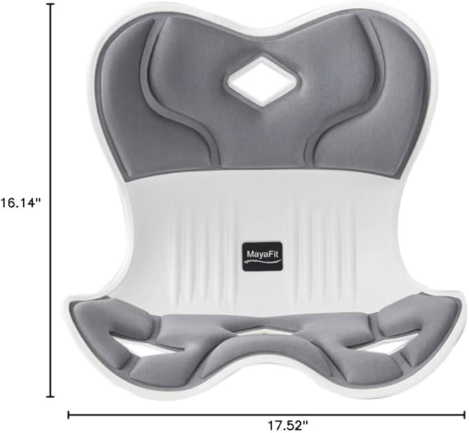 Ergonomic Lumbar Support Cushion,44.5mm x 410mm x 340mm, Standard Size, for Shoulder and Back Posture, 110-265 lbs Capacity
