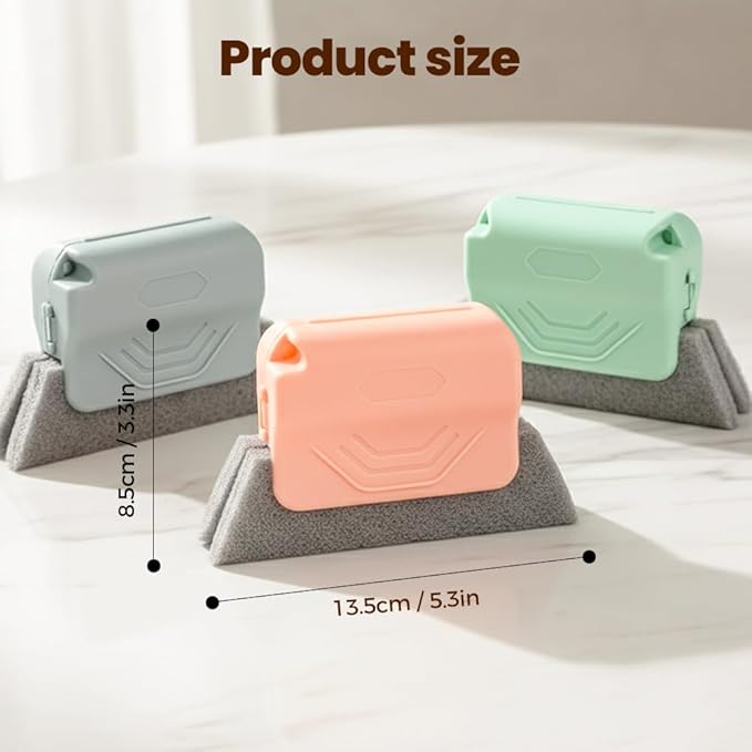 Magic Window Track Cleaner, Window Groove Cleaning Brush Tools Set, Cleaner Brushes for Window lides Gaps Tile Lines Shutter Slats Car Vents & Narrow Gaps (3PC Mix)