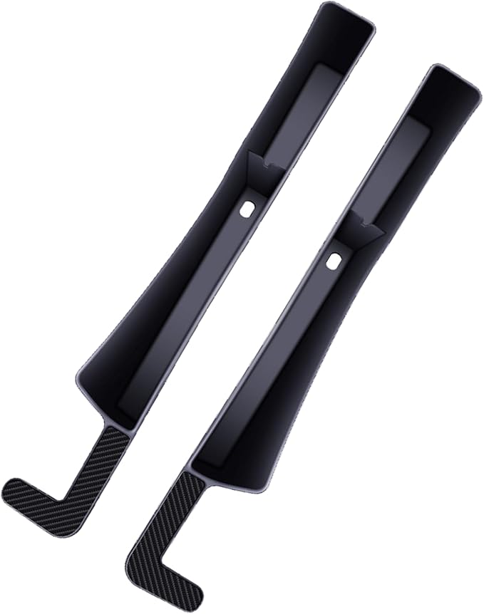 2PCS Car Seat Gap Filler, Anti-Drop Vehicle Console Crevice Blocker with 2 Storage Areas, Seat Side Seam Organizer Plug from Droping, Universal Automotive Interior Accessories(Black)