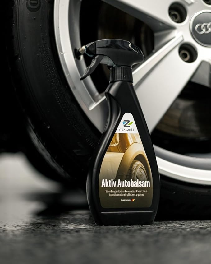 nextzett Vinyl-Rubber Extra "Aktiv Autobalsam" – Vinyl Cleaner, Rubber Trim Restorer, and Tire Protectant for Cars – 16.9 fl oz
