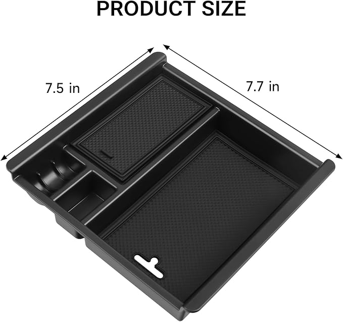 YOJOJOCO Center Console Organizer Compatible with Toyota 2016-2020 2021 2022 2023 Tacoma Accessories ABS Plastic Material Armrest Secondary Storage Box