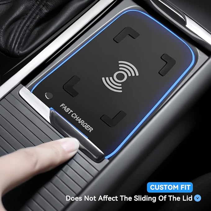 Car Wireless Charger Mount fit for Volvo XC90,XC60,S90L,V90 2017-2023, QC 3.0 Fast Charging Compatible with iPhone Xs,XR,X,8, fit for Samsung S9,S9,S8,S7,Note 8,Wireless Charging Devices