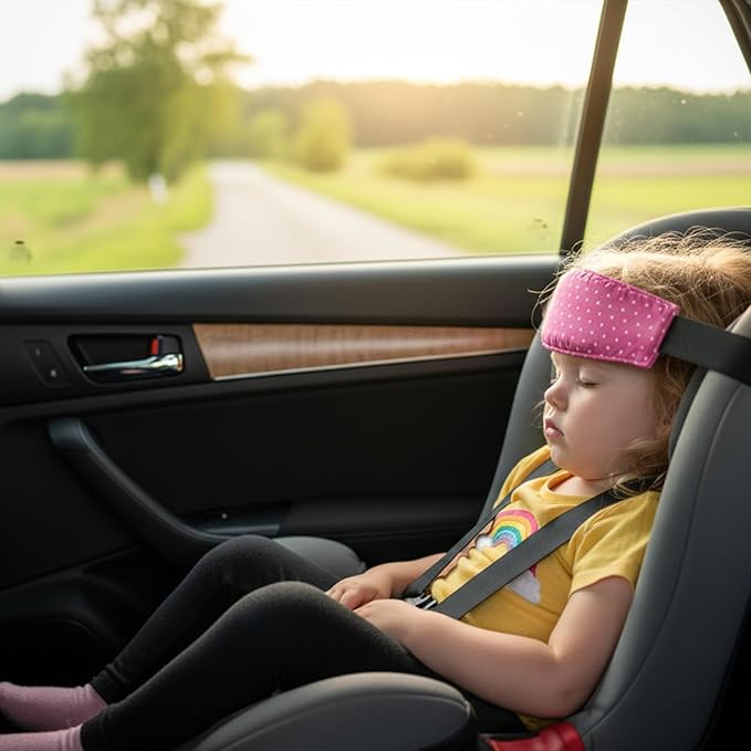 3 Pcs Baby Carseat Head Support,Car seat Straps Pillow Support Ban,Stroller Neck Relief Strap Headrest,Slumber Sling Sleep Positioner for Toddler Infants Child Children Kids(Stars, Owls, Clouds)