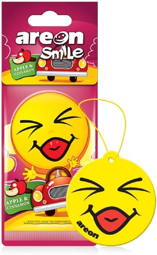 AREON Smile Air freshener Hanging Assorted Scents, Best Odor Eliminator, Odd Gifts, Paper Hanging Ornaments, Long Lasting Scent for Car or Home -24 Pack