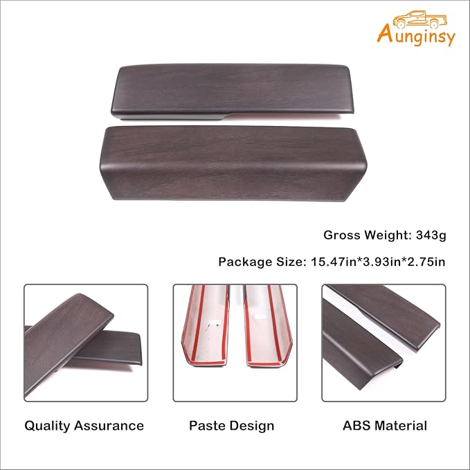 Car Center Console Armrest Protector Cover Compatible with Toyota Tundra 2022+ & Sequoia 2023+, Central Armrest Seat Storage Box Cover Cushion Lid Protector Pad Waterproof Anti-Scratch ABS Accessories
