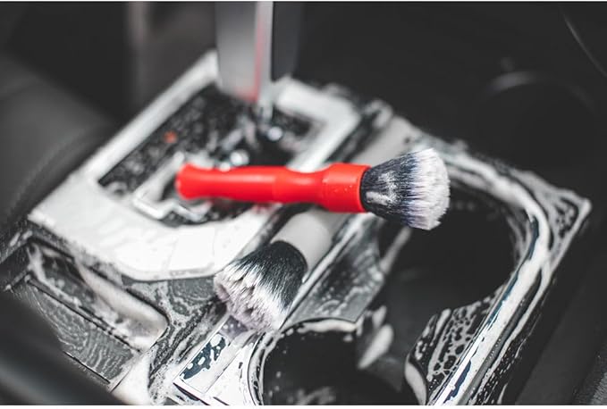 Detail Factory Ultra-Soft Detailing Brush Set, Comfortable Grip and Scratch-Free Cleaning for Exterior, Interior Panels, Emblems, Badges, Gauge Cluster, Infotainment Screen