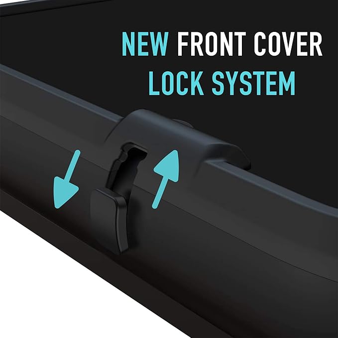 Spy-Fy iPhone 14 Pro Privacy Case with Camera Covers Front and Rear | Protect Your iPhone and Privacy | 6-Foot Drop Proof | 6,1 Inch | Camera Protection by Valenta Black