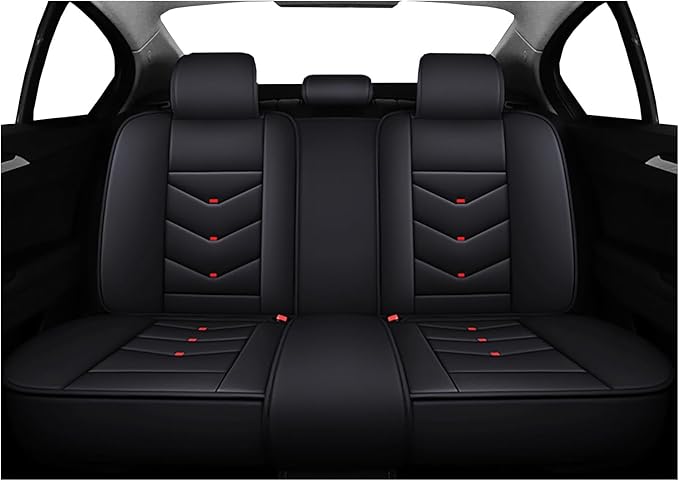 Car Seat Covers Full Set,Automotive seat Covers for Cars,Waterproof Leather seat Covers with Fixed Lumbar Support,Universal Fit for Most Cars,SUV,Trucks and Sedans
