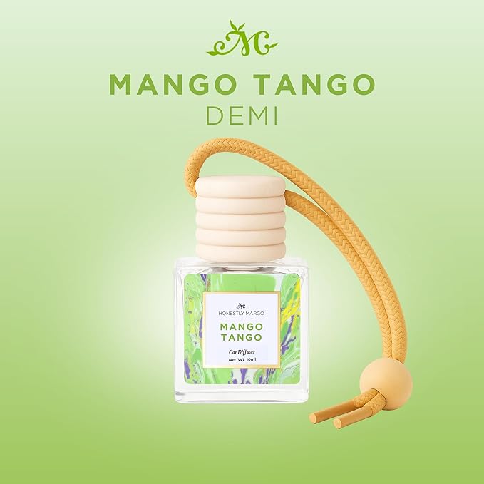 Honestly Margo Mango Tango Car Diffuser Air Freshener (0.34 Fl Oz, Pack of 1) – Stylish Scent Diffuser with Perfume – Must-Have Essentials for Women, Car Fresheners Long Lasting for a Fresh Drive