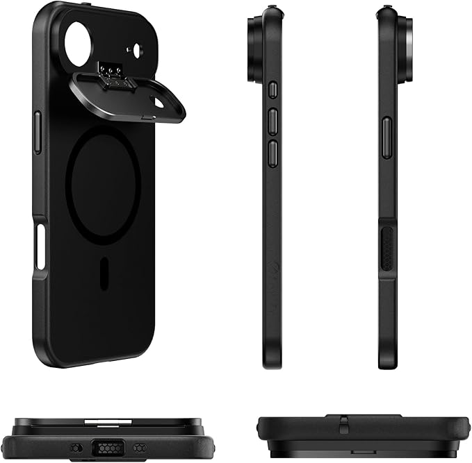 Spy-Fy iPhone 17 Air Privacy Case | Front and Rear Camera Covers | MagSafe iPhone Case with Lens Protection | Camera Blocker for Privacy and Safety | Slim Shockproof Phone Cover 6,6-inch Black
