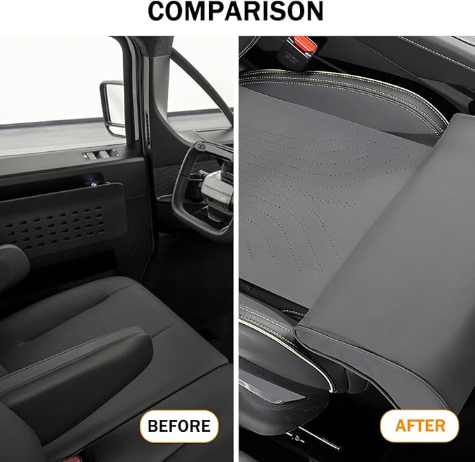 HZEL Car Seat Extender Leg Support Cushion, Lengthen Memory Foam Vehicle Front Seat Leg Support Extension Pad for Driving, Comfortable Automobile Extended Thigh Pillow, Universal Fit (Grey)