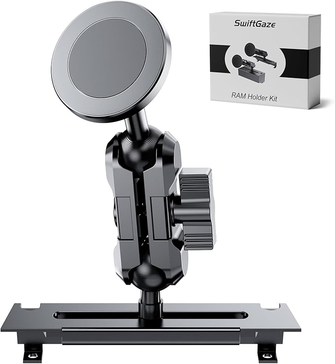Metal Magnetic Phone Mount for 2013-2018 RAM 1500/2500/3500 & 2019+ RAM Classic, OEM Holes Screws Install Super Stable for Off Road Bumpy Road Dodge 1500 Phone Holder Cool Ram Accessory