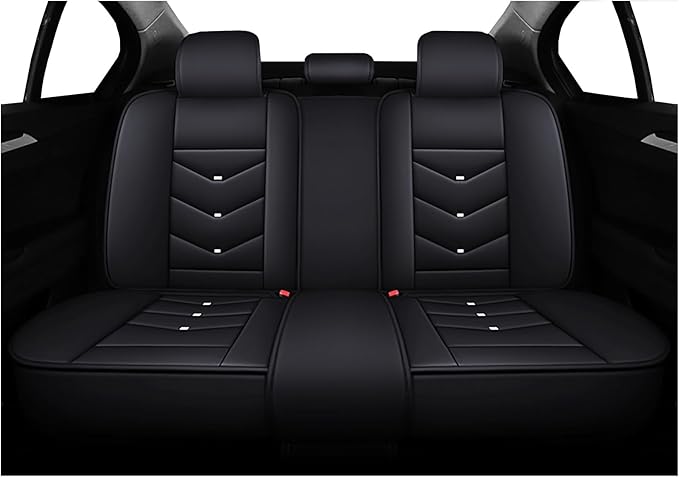 Car Seat Covers Full Set,Automotive seat Covers for Cars,Waterproof Leather seat Covers with Fixed Lumbar Support,Universal Fit for Most Cars,SUV,Trucks and Sedans