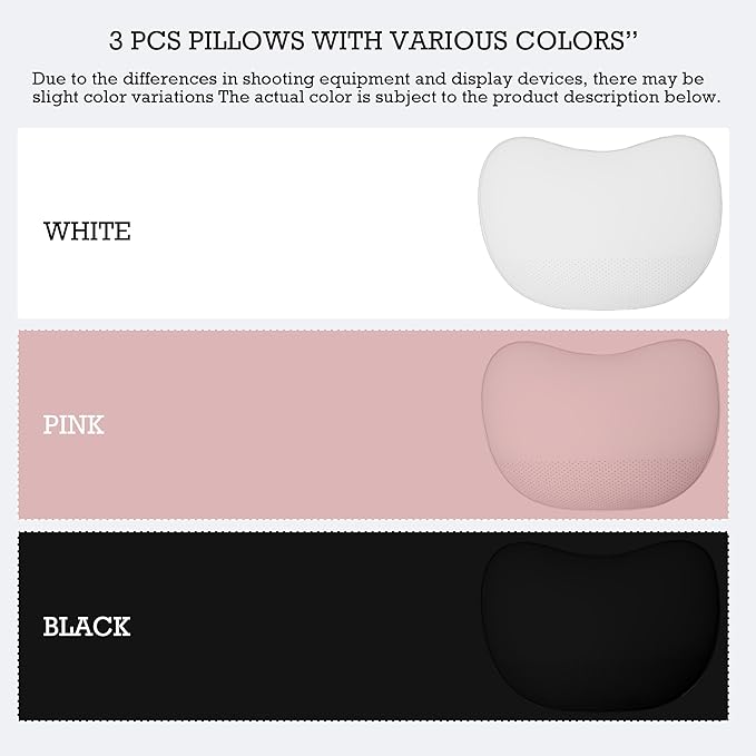 Car Headrest Neck Pillow for Tesla Model Y Model S Model X Model 3 Highland Cybertruck Accessories Car Seat Pillow Head Neck Rest Cushion Neck Support, 2 Packs, White