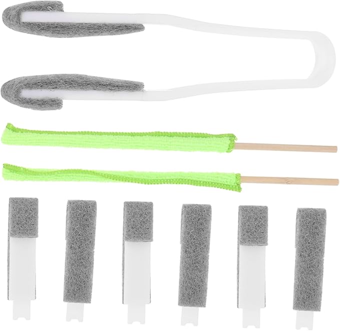 OUNONA 1 Set Compact Blinds Cleaner Duster Portable Brush Tool for Hard to Reach Areas for Blinds and Car Vents Washable Brush Heads and Practical Cleaning