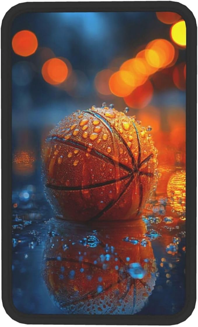 Universal Car Center Console Cushion Pad, Basketball in The Rain Soft Waterproof Car Center Console Cover Auto Armrest Seat Box Cover Protector for Most Vehicle SUV Truck Car