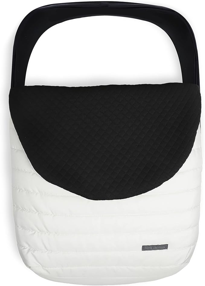 Little Unicorn Winter Car Seat Cover | Premium Insulated Fabric | Universal Fit & Easy to Install | Travel Bag Included (Pearl)