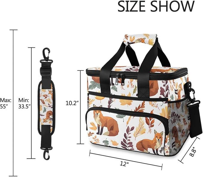 Cooler Bag Insulated Picnic Bag Large Lunch Box Reusable Tote Bag Soft Sided Portable Beach Cooler Grocery Camping