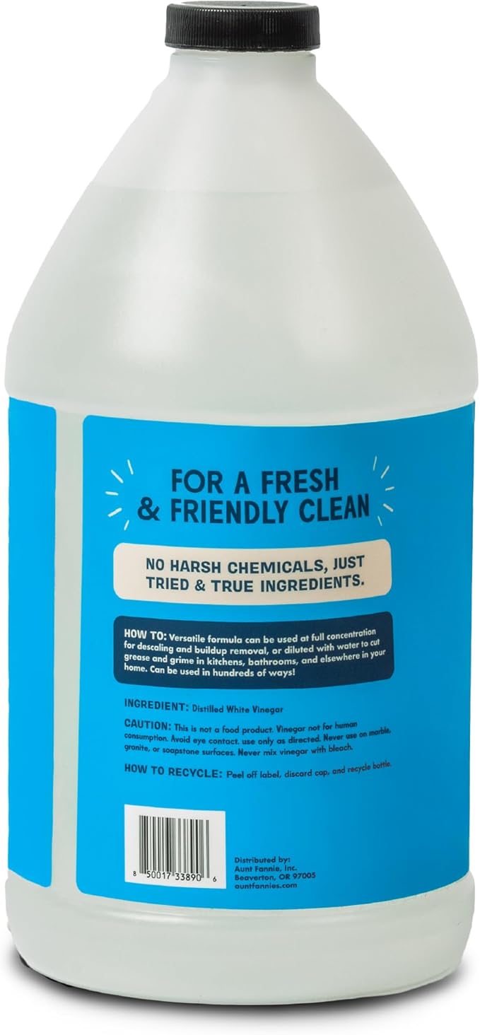 Aunt Fannie's Extra Strength Cleaning Vinegar, 64 Ounce, Multipurpose Household Cleaner, No Added Scents, Dyes, or Other Additives