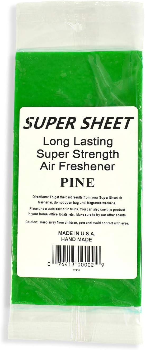 Super Sheet Small (7.5"x3.75") Under Seat Car Air Freshener (Pine)